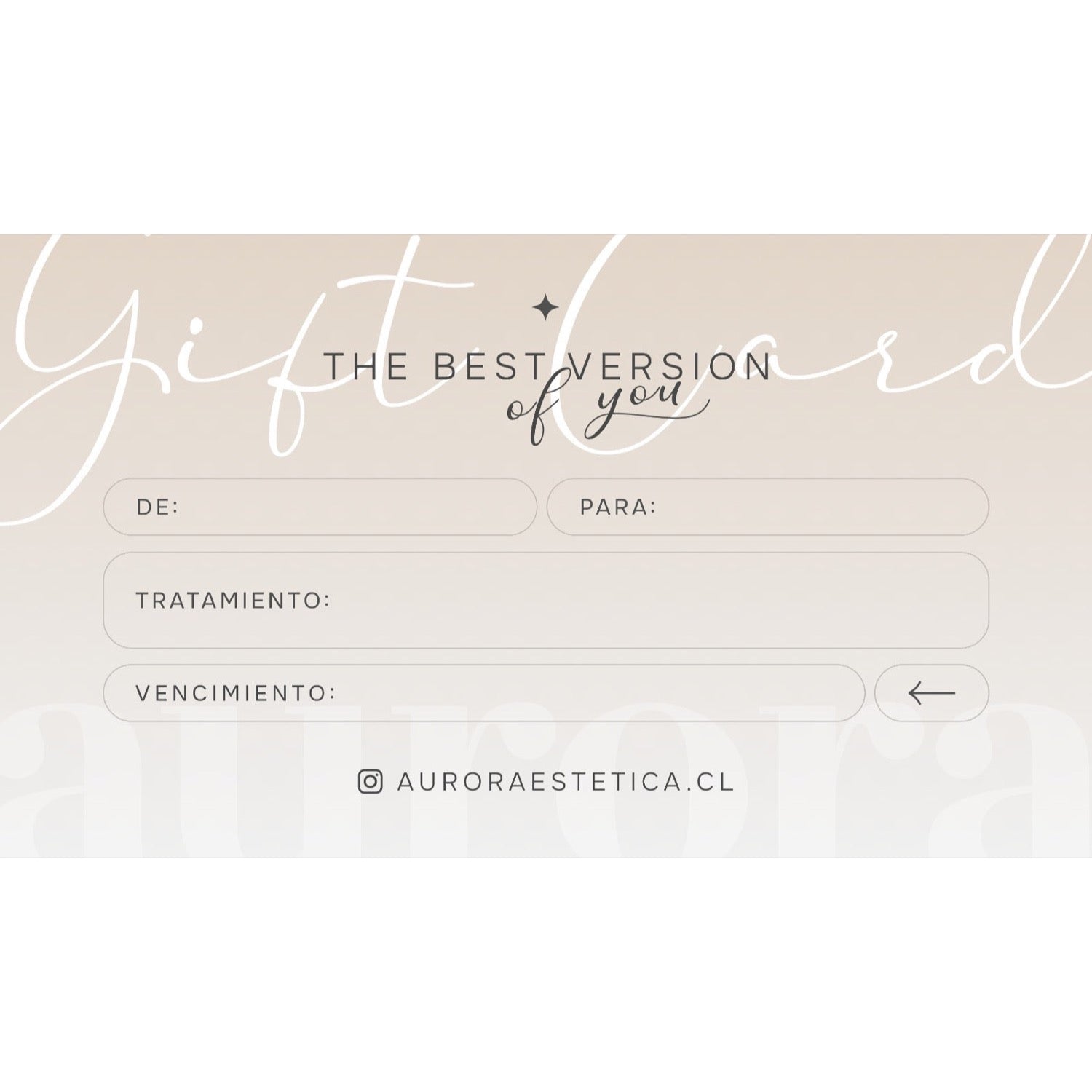 Gift card Aurora