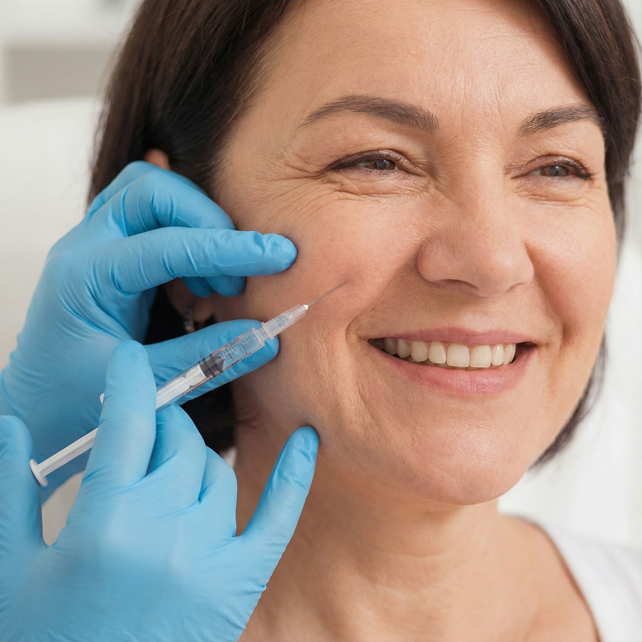 Radiesse  + toxina botulínica en 3 zonas